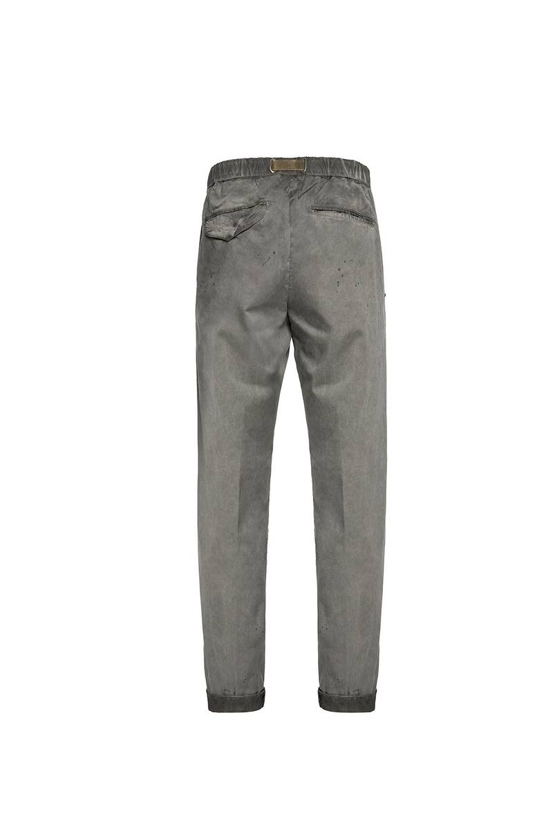 White sand Pantaloni in gabardina di cotone effetto slavato Offerte
