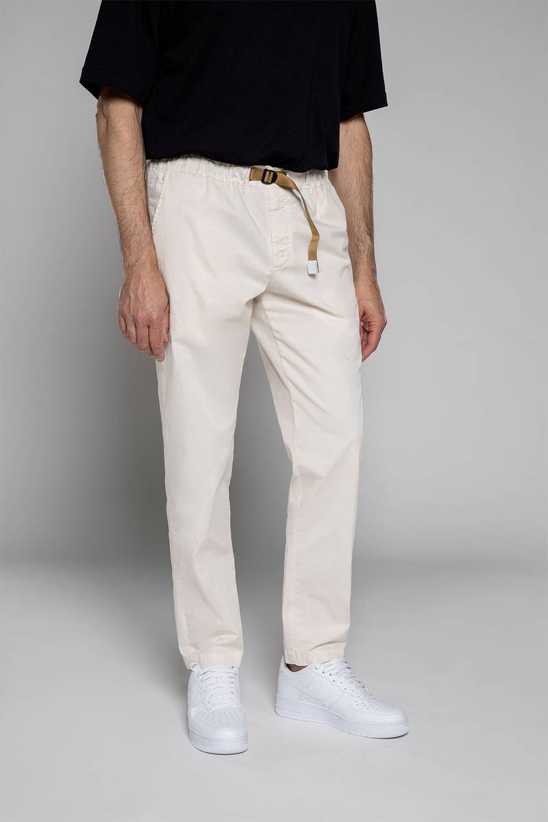 White sand Pantaloni in gabardina di cotone Hotsell