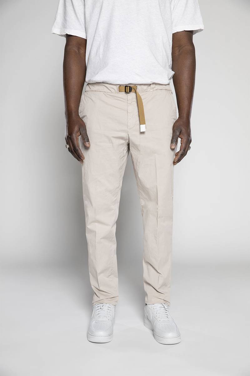 White sand Pantaloni in tela paracadute di cotone In Saldo
