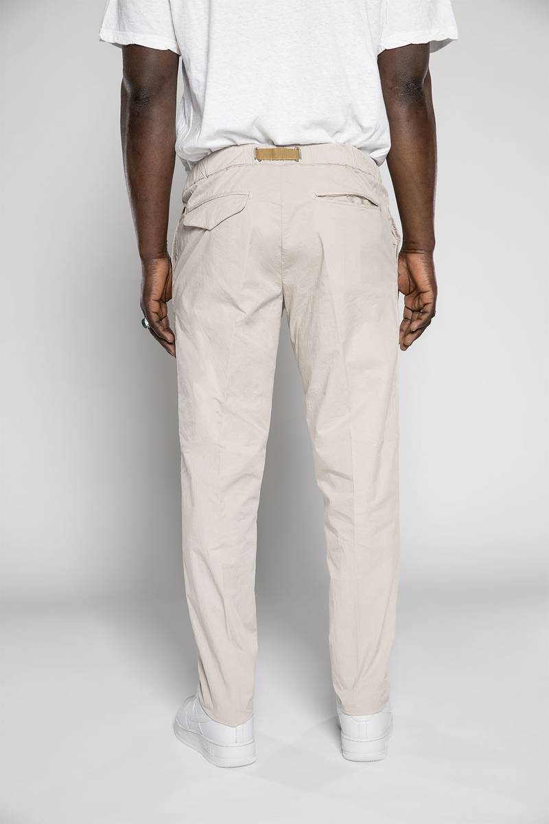 White sand Pantaloni in tela paracadute di cotone In Saldo