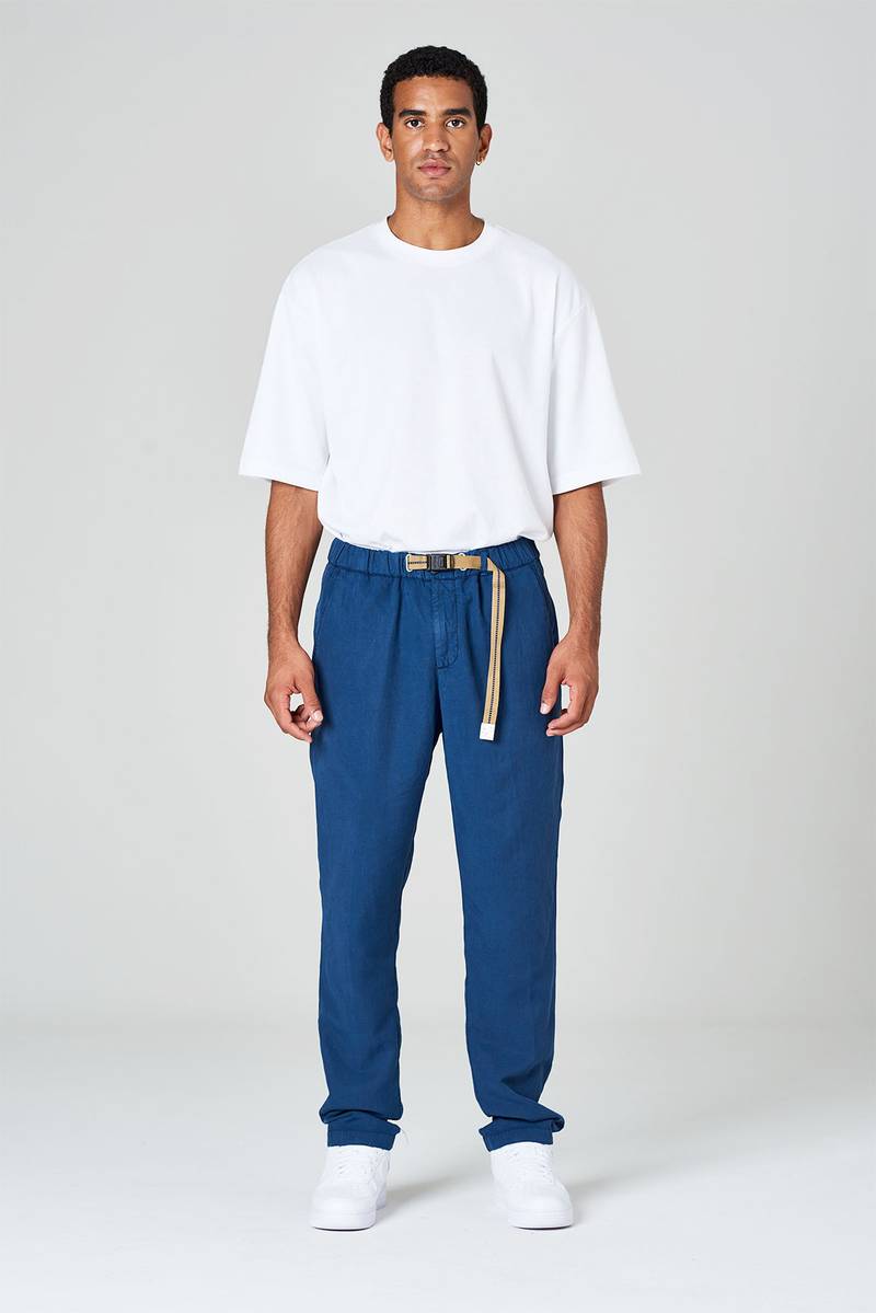 White sand Tuta slim lino Moda