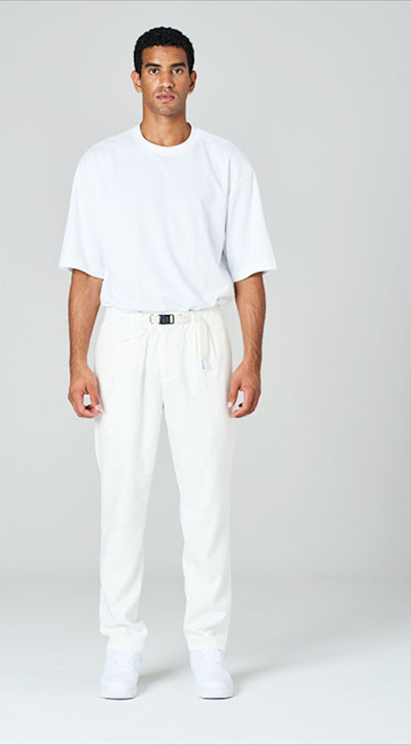 White sand Pantaloni regular fit con doppia pince Qualità
