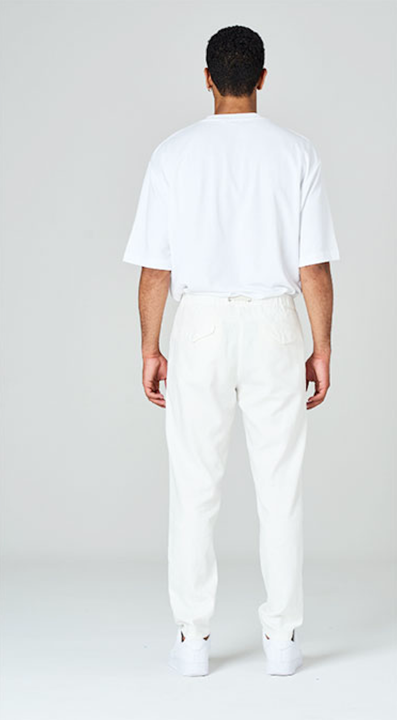 White sand Pantaloni regular fit con doppia pince Qualità