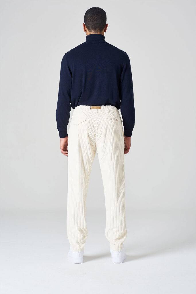 White sand Pantalone in denim cimosato Vendita