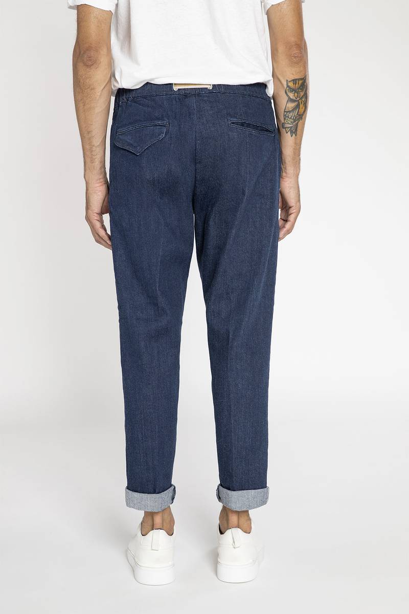 White sand Pantalone in denim cimosato Promozione