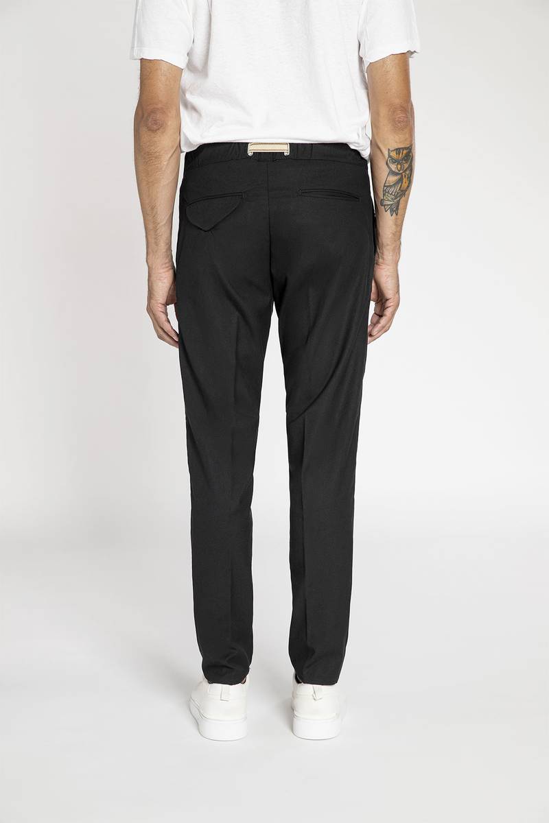 White sand Pantalone in tessuto effetto lana Pezzi Unici