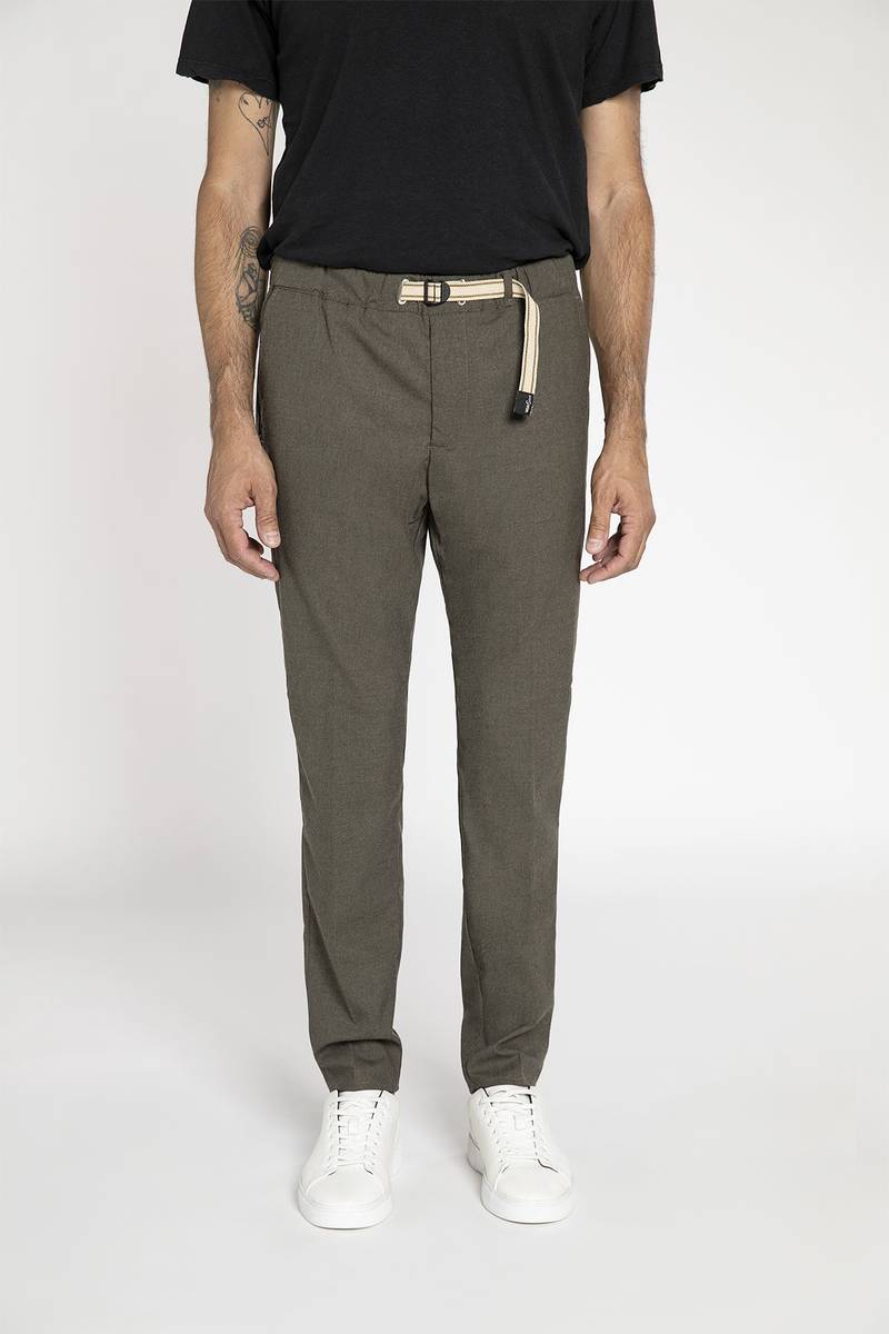 White sand Pantalone in tessuto effetto lana Pezzi Unici