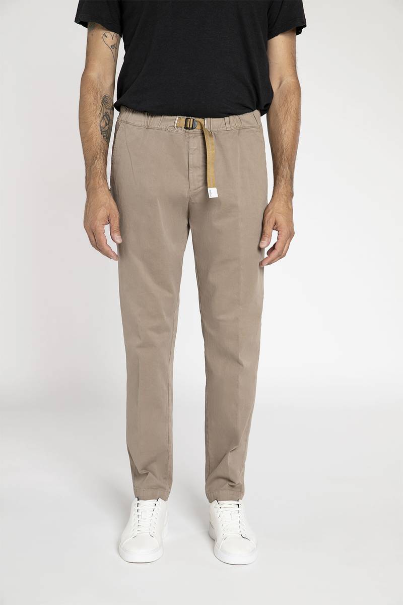 White sand Pantalone in cotone stretch