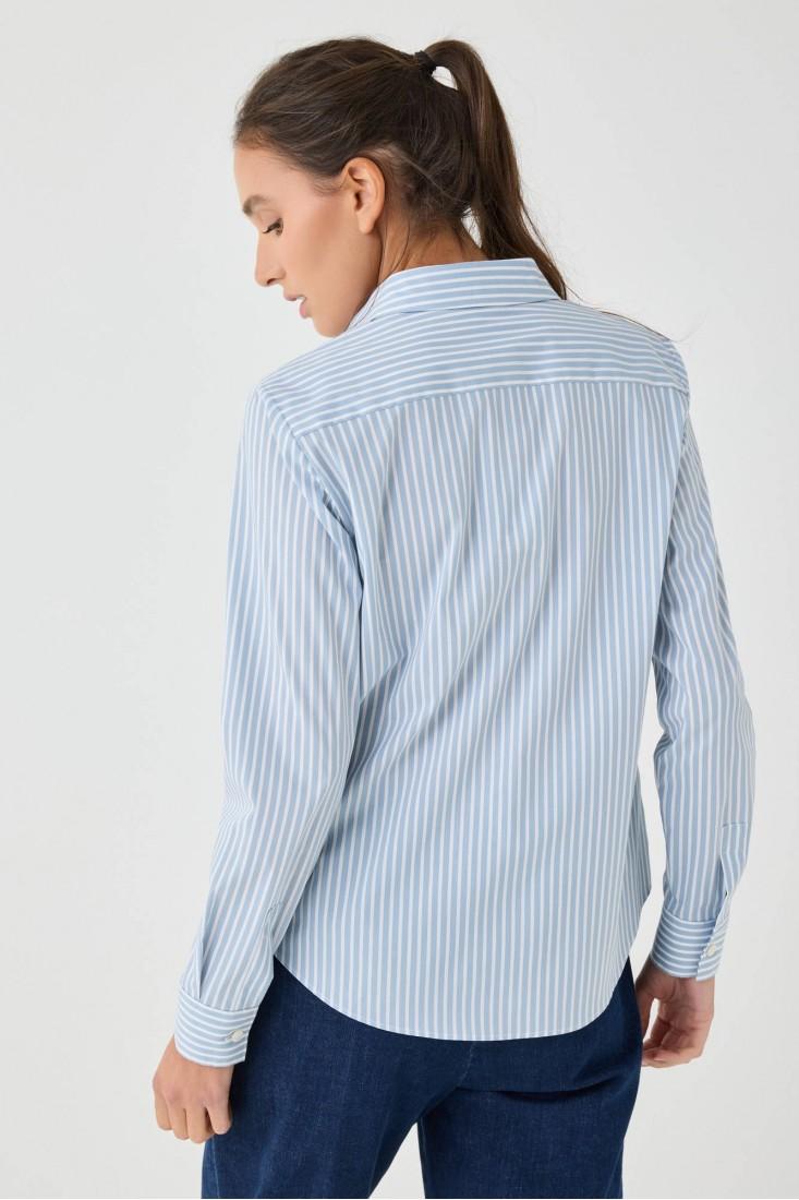 Zanetti 1965 Camicia in cotone stretch a righe In Vendita