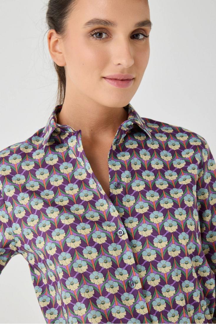 Zanetti 1965 Camicia in cotone Liberty Saldi