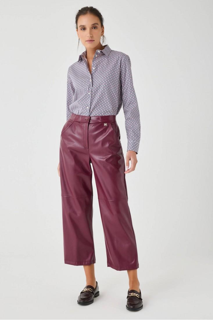 Zanetti 1965 Camicia in cotone stretch geometrico Offerte