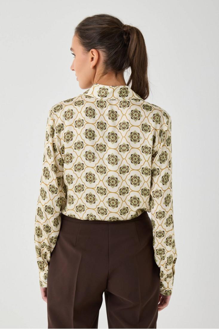 Zanetti 1965 Camicia in viscosa stampata Vendita Economica