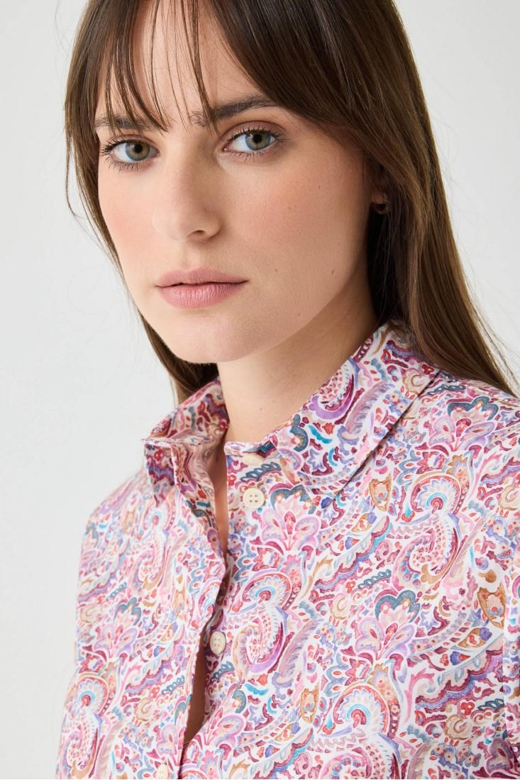 Zanetti 1965 Camicia con stampa paisley Saldi Di Fabbrica