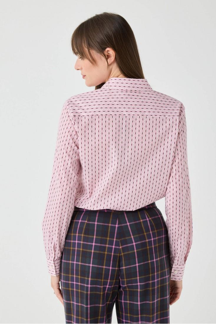 Zanetti 1965 Camicia con microstampa geometrica Vendite Flash