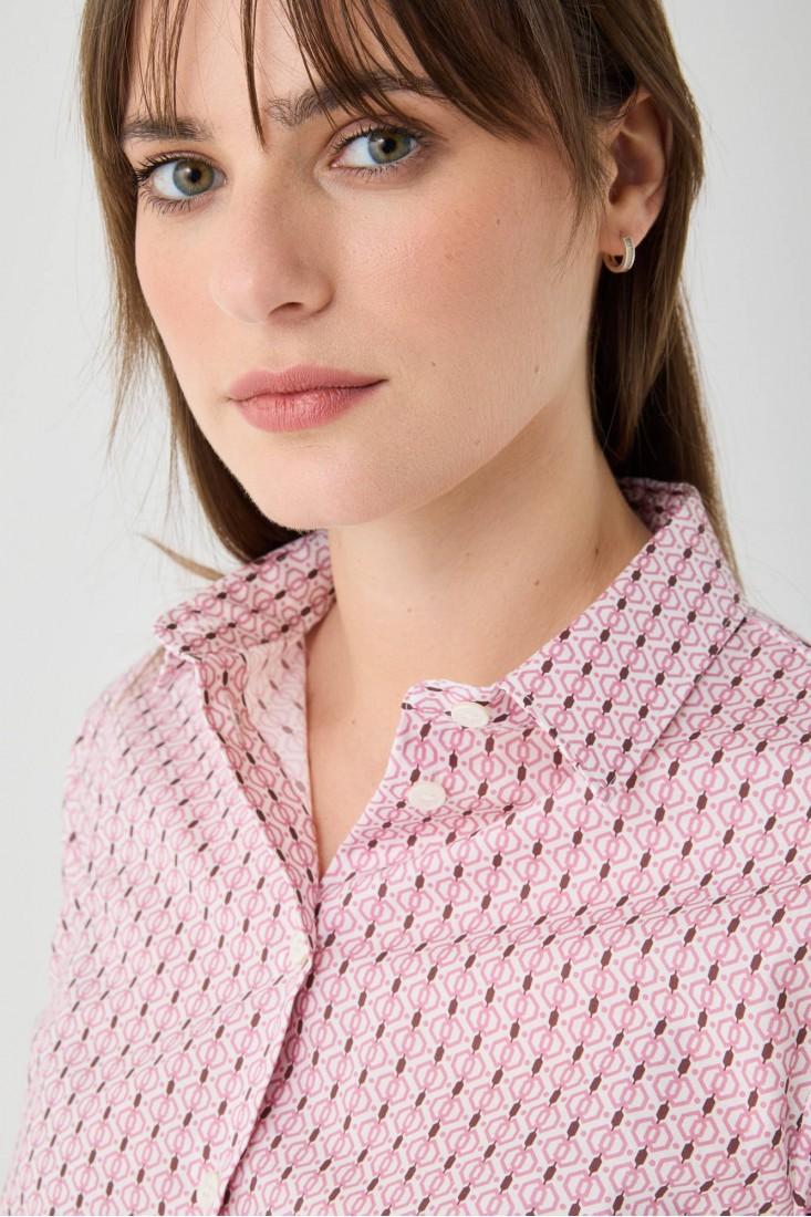 Zanetti 1965 Camicia con microstampa geometrica Vendite Flash