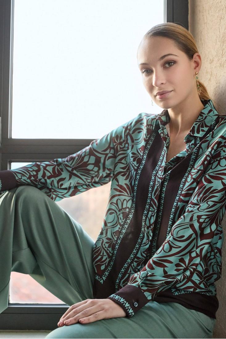 Zanetti 1965 Camicia in viscosa con stampa a fiori Nuova