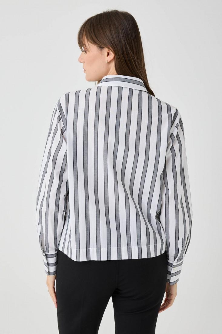 Zanetti 1965 Camicia a righe con inserti lurex 2025