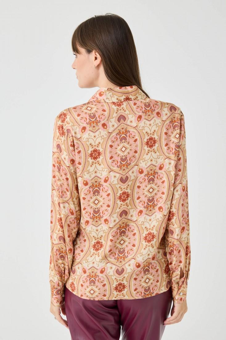 Zanetti 1965 Camicia in viscosa con stampa paisley 2025
