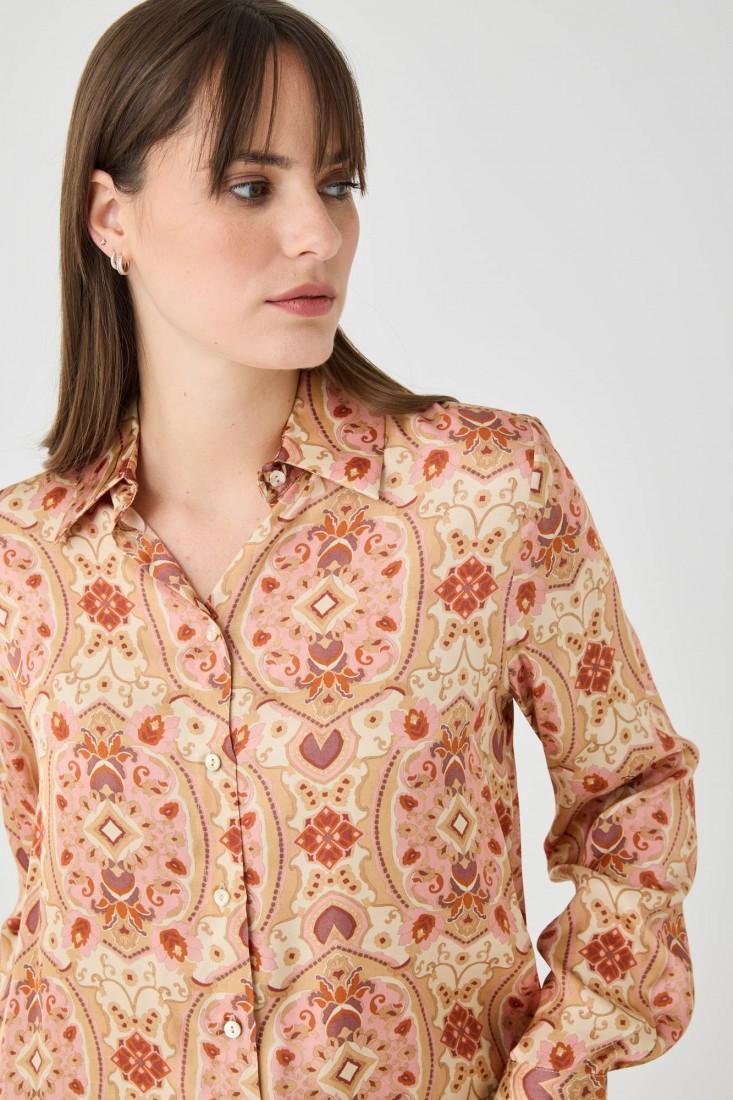 Zanetti 1965 Camicia in viscosa con stampa paisley 2025