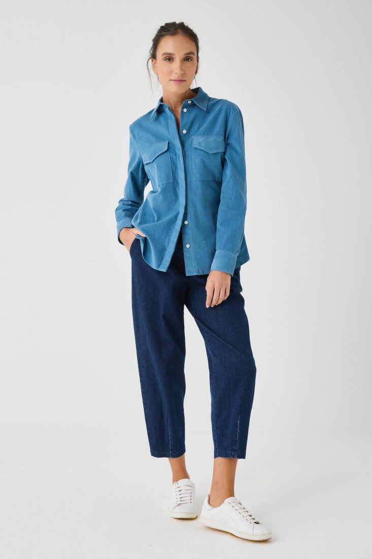 Zanetti 1965 Camicia in velluto microcoste Promozione