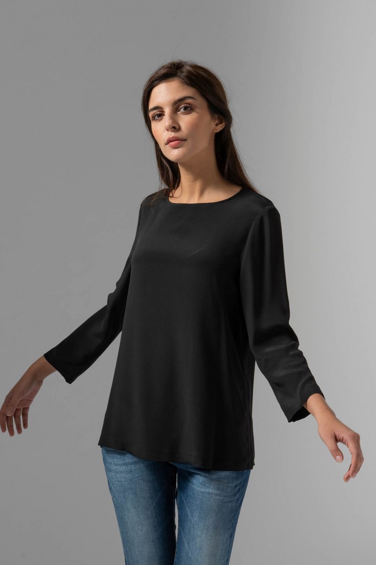 Zanetti 1965 Blusa in misto seta ZOE Qualità Garantita