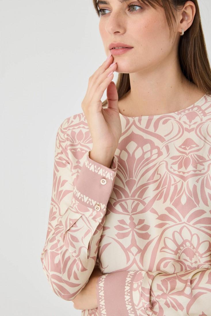 Zanetti 1965 Blusa in viscosa con motivo floreale Consegna Veloce