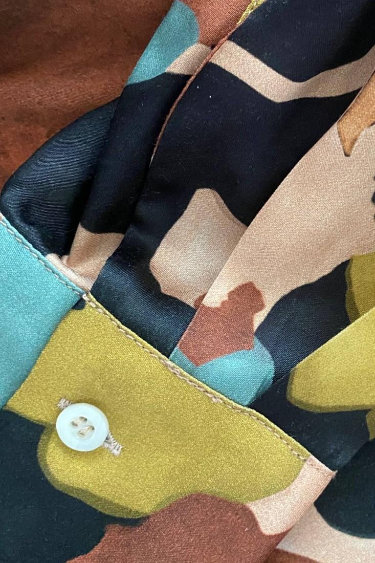 Zanetti 1965 Blusa in viscosa stampa allover Shopping Online