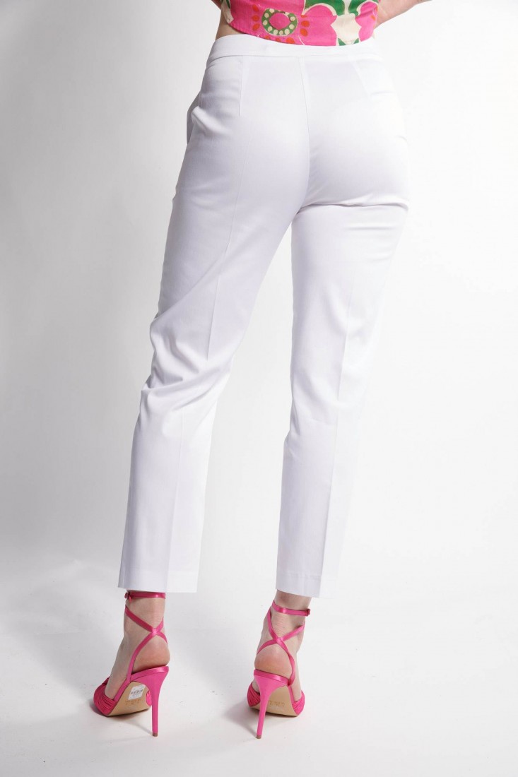 Zanetti 1965 Pantalone gamba dritta in rasatello stretch Vendite Flash