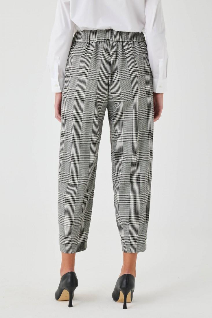 Zanetti 1965 Pantaloni carrot tartan Nuova