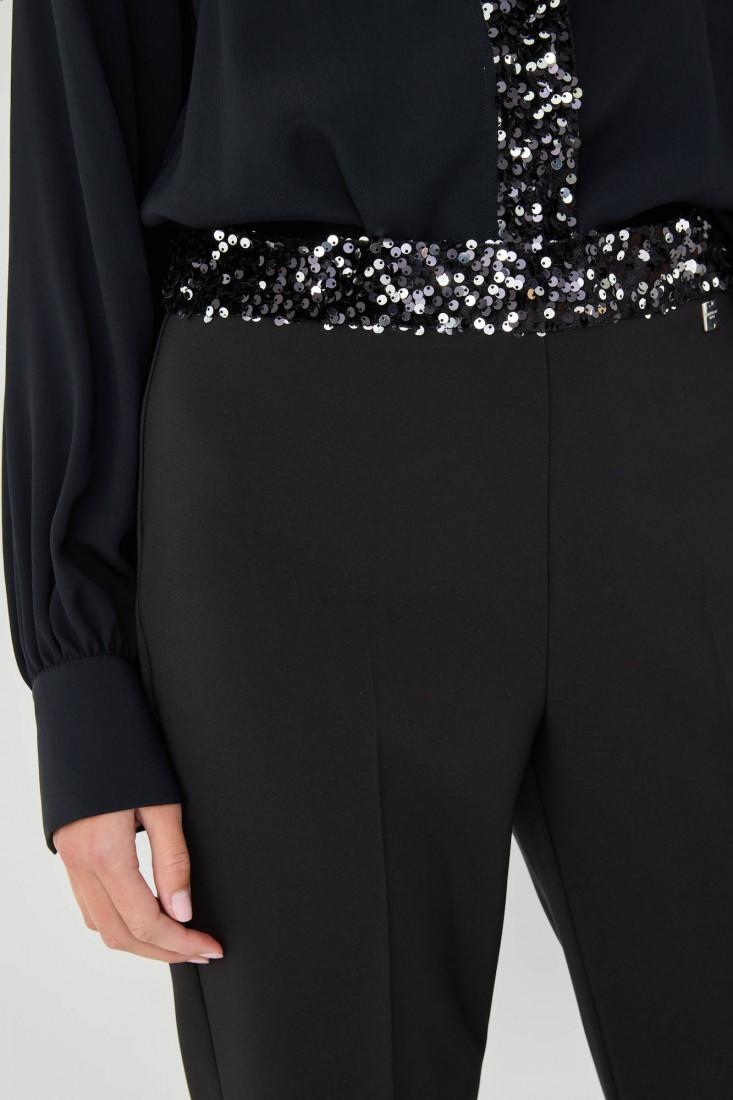 Zanetti 1965 Pantalone stretch con paillettes Italia