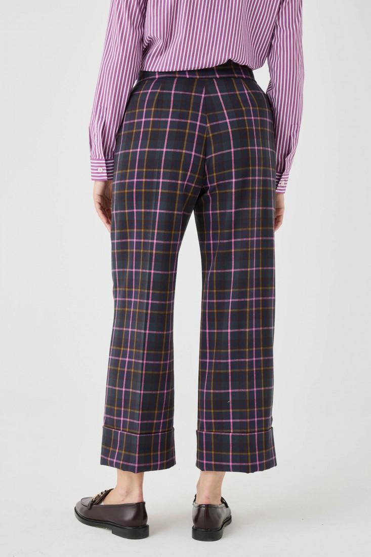 Zanetti 1965 Pantalone a quadri gamba dritta Saldi Di Fabbrica