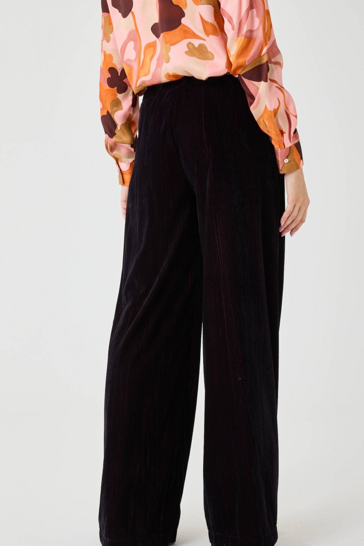 Zanetti 1965 Pantalone ampio in velluto liscio Promozione