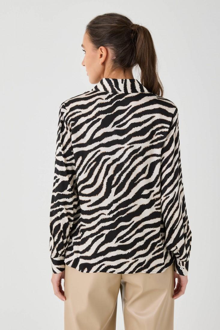 Zanetti 1965 Camicia con stampa animalier Soddisfazione Garantita