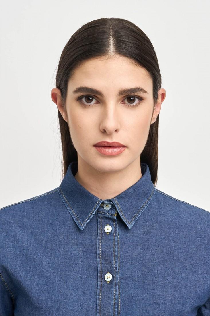 Zanetti 1965 Camicia in denim stretch STEFY Presa