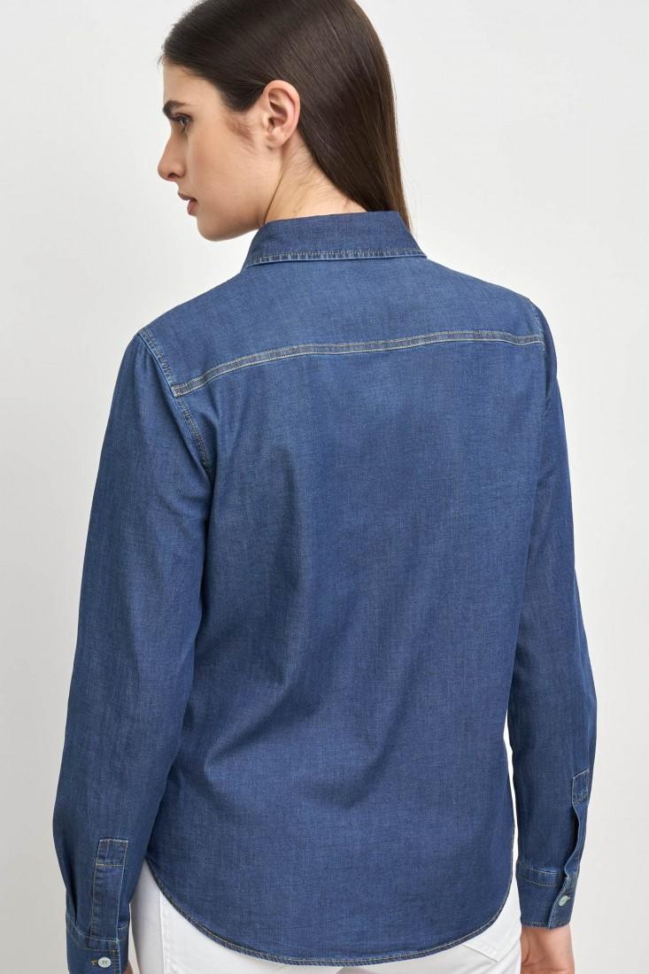 Zanetti 1965 Camicia in denim stretch STEFY Presa