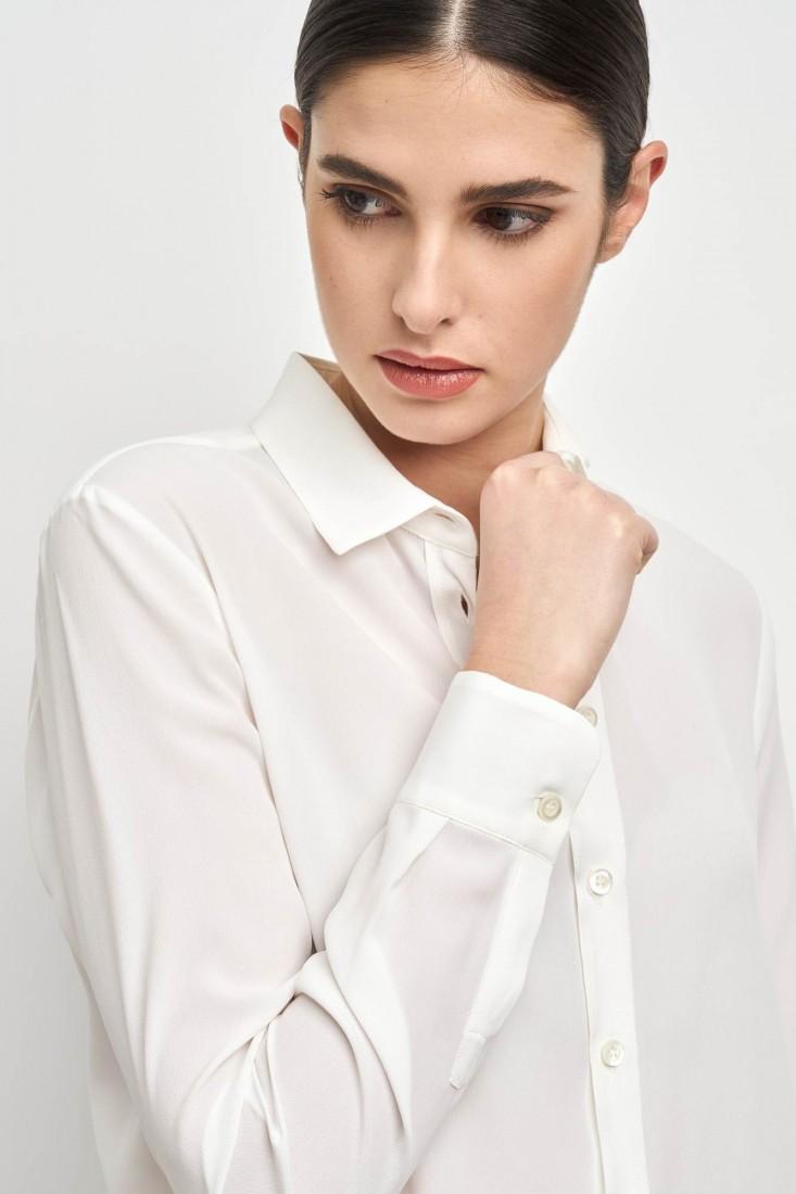 Zanetti 1965 Camicia morbida in crepe de chine Offerta