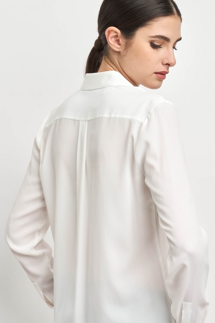 Zanetti 1965 Camicia morbida in crepe de chine Offerta