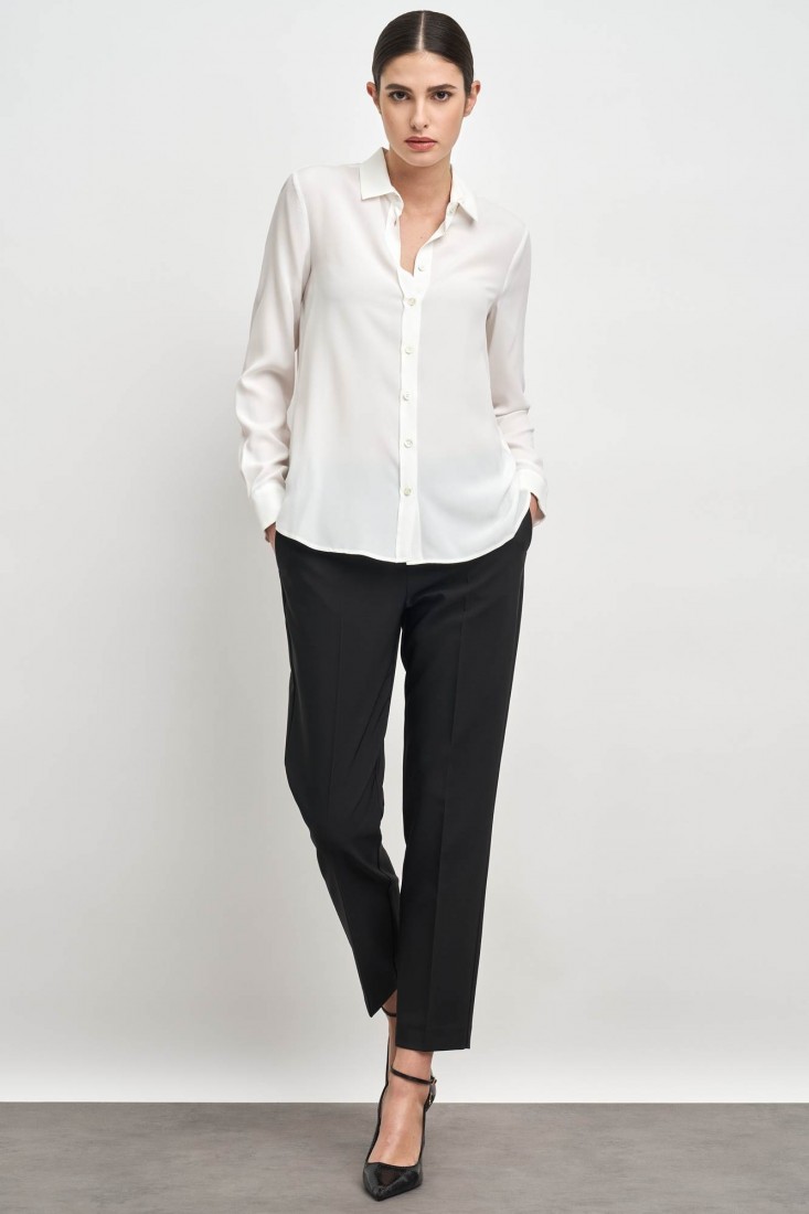 Zanetti 1965 Camicia morbida in crepe de chine Offerta