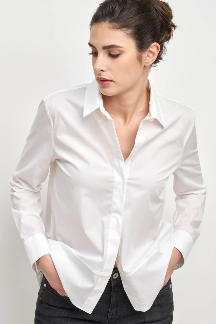 Zanetti 1965 Camicia asimmetrica in cotone Online