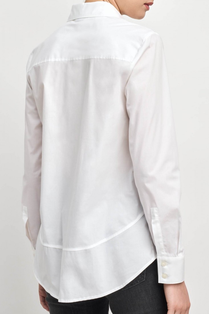 Zanetti 1965 Camicia asimmetrica in cotone Online